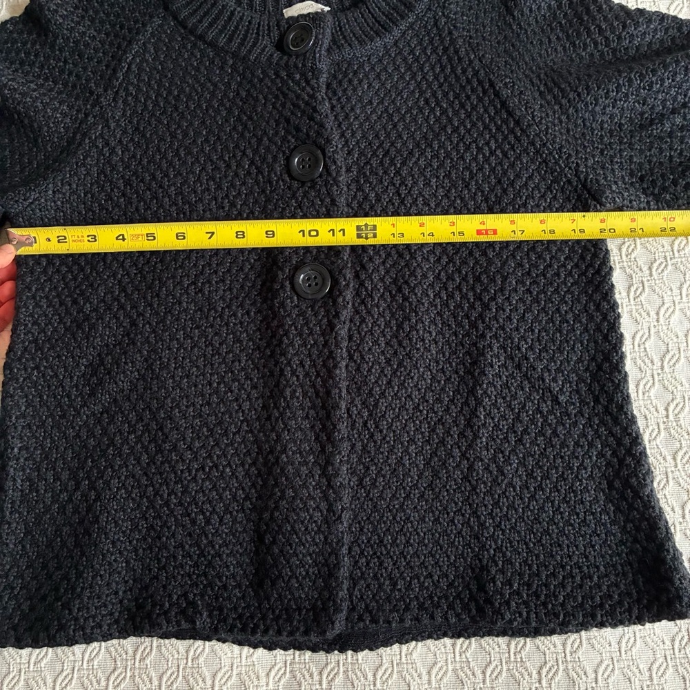 Chico's Wool Blend Black Knit Cardigan Size 2 US Large/12 - Picture 6 of 7